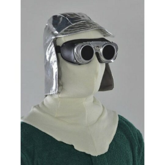 Ecru colored balaclava, triple layer, owl eyes